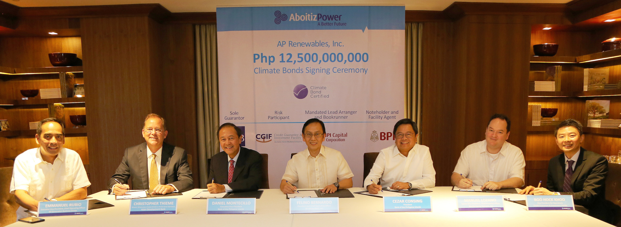 APRI Climate Bond Signing