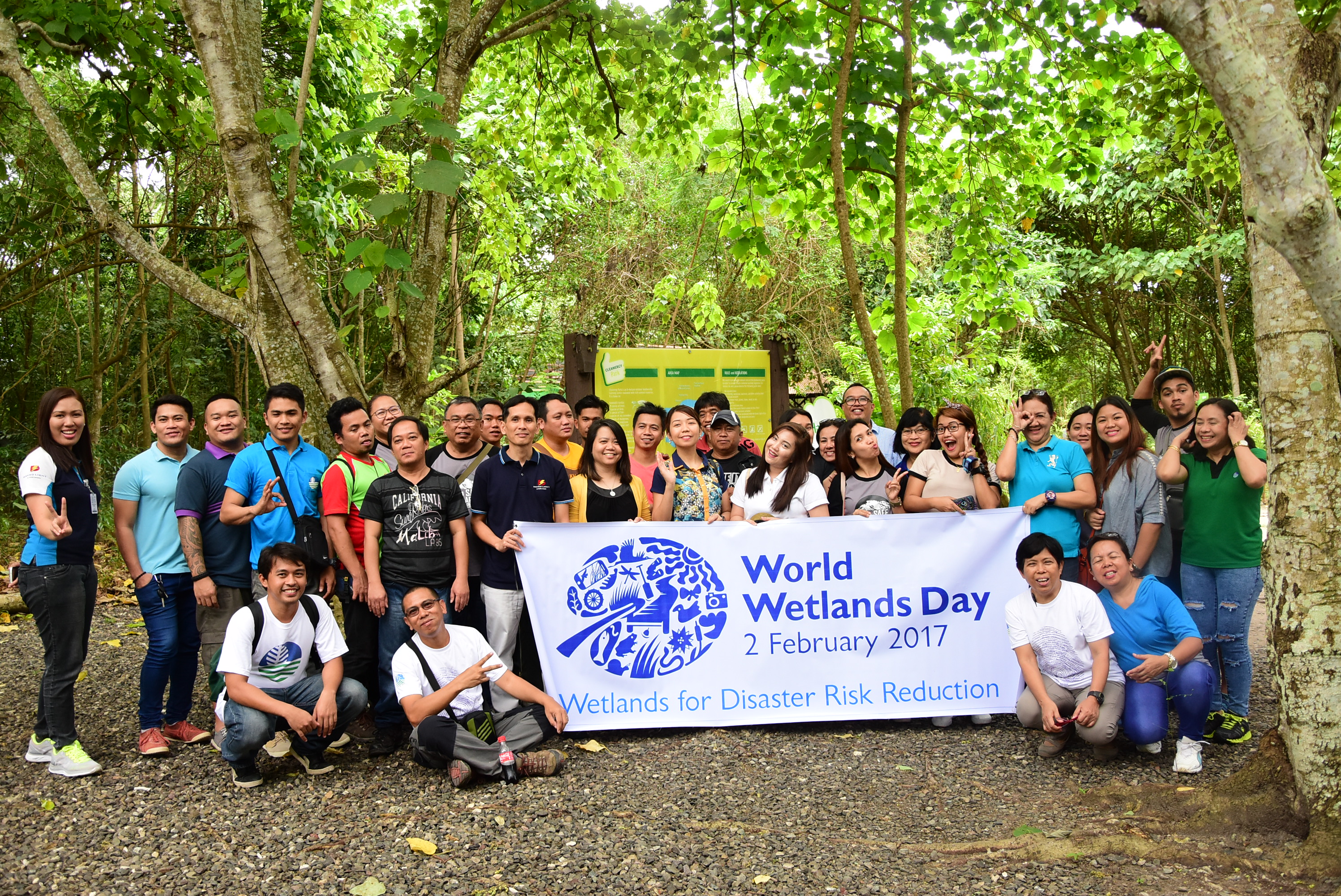 Participants from Davao Light joined DENR-XI in celebrating World Wetlands Day at the Aboitiz Cleanergy Park in Punta Dumalag, Davao City.