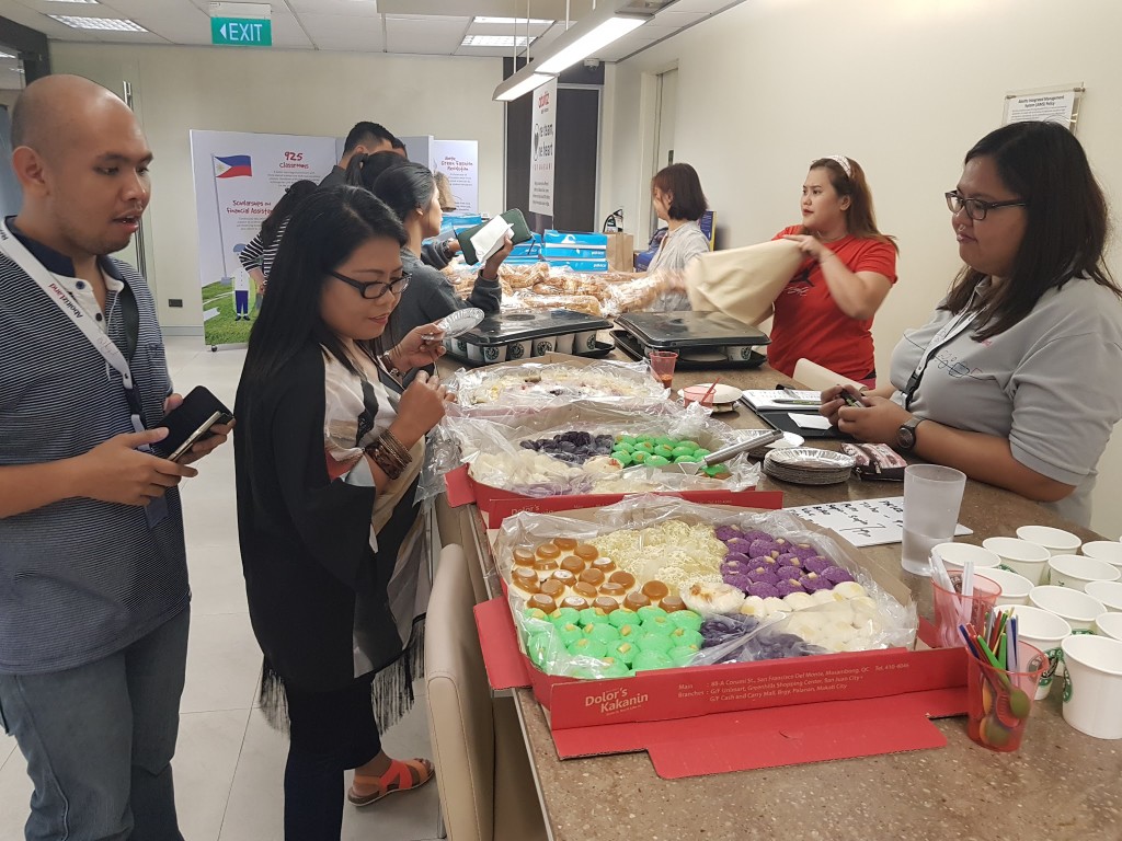 TAHO AND KAKANIN. AboitizLanders sell delicacies in Aboitiz Luzon office in NAC Tower, Taguig.