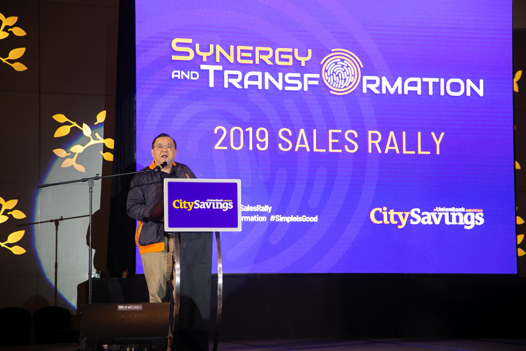 UnionBank President and CEO and CitySavings Chairman of the Board Edwin Bautista